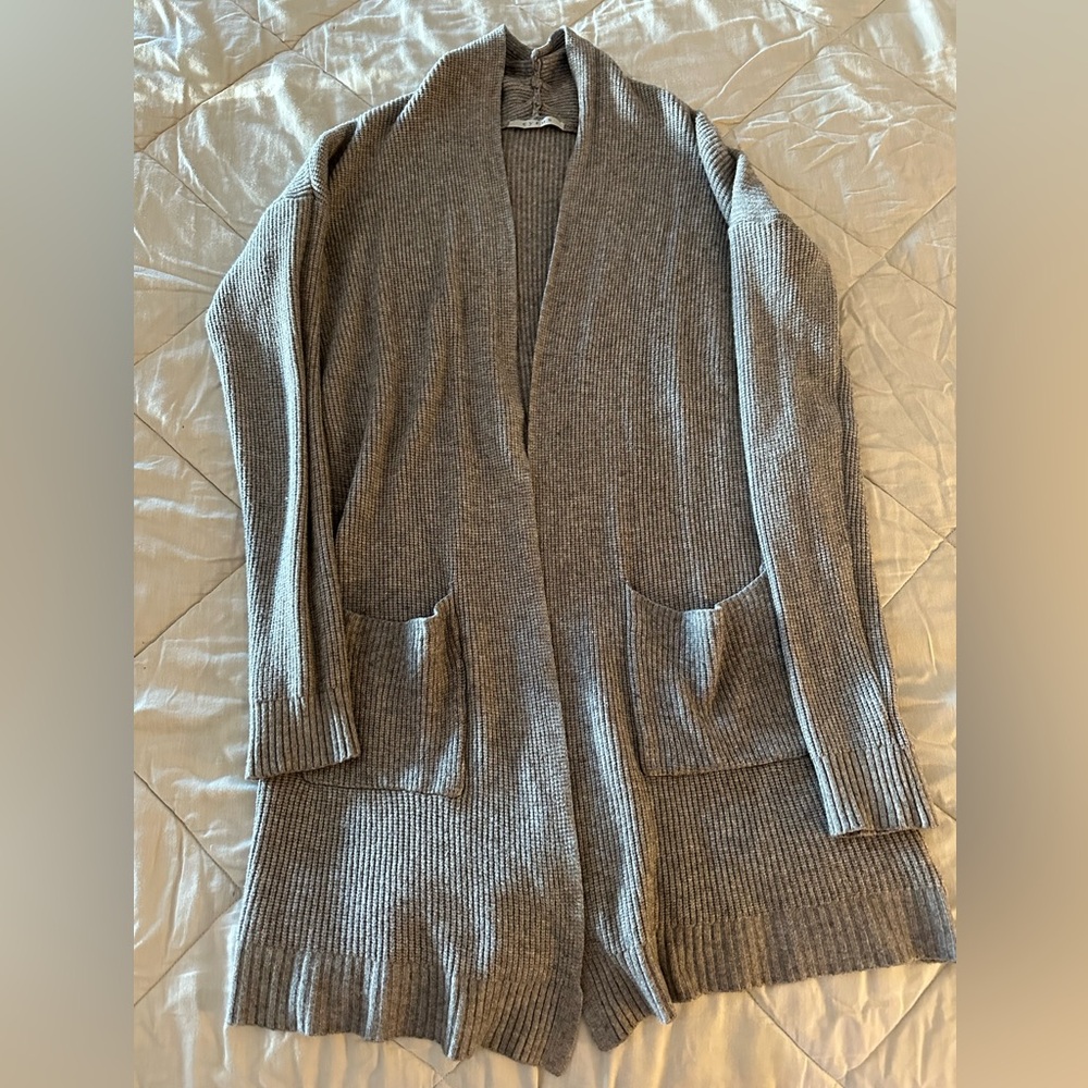 Long open front cardigan